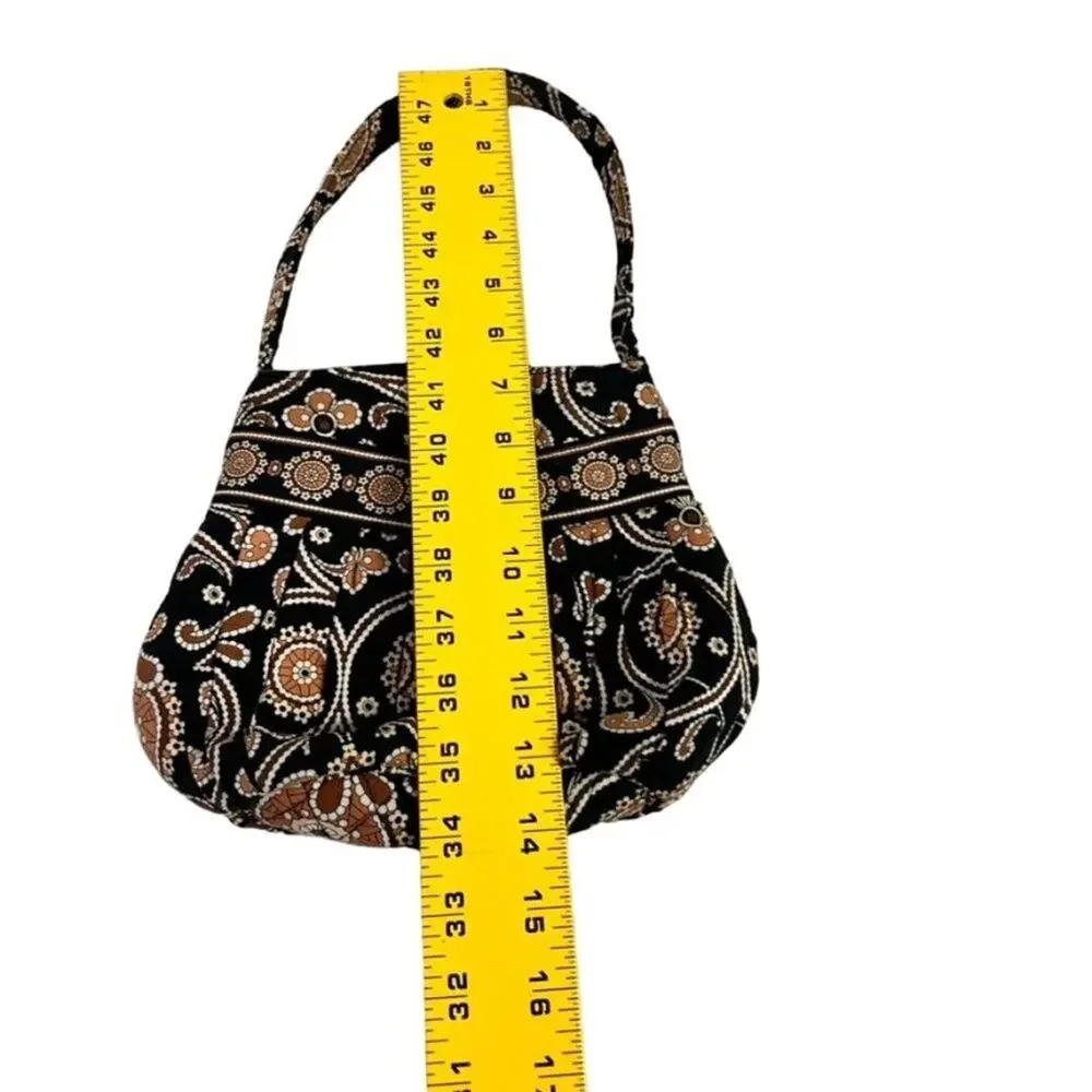 Vera Bradley Womens Shoulder Bag in Cafe Caffe Latte Brown Black Hannah Style